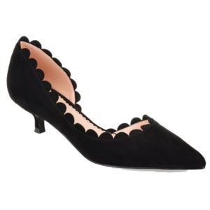 NIB Journee Collection Taavi Slip On Pointed Toe Heels Black 12 Medium